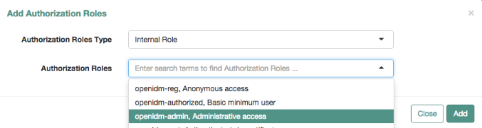 Configuring the openidm-admin role for a regular user