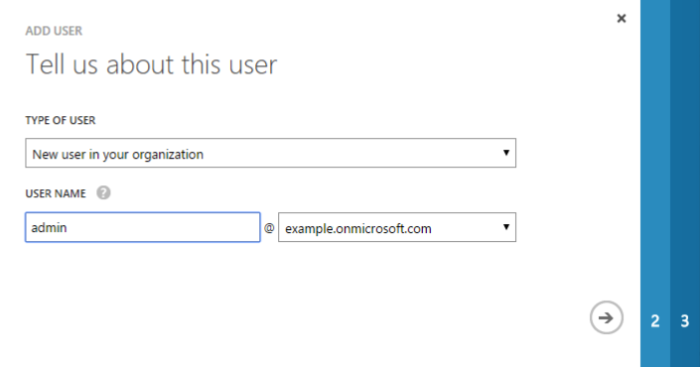 New Azure AD Admin User