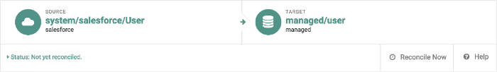 Mappings tab showing reconciliation for salesforce sample