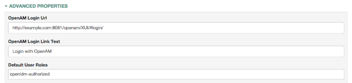 OPENAM_SESSION Advanced Properties, first part